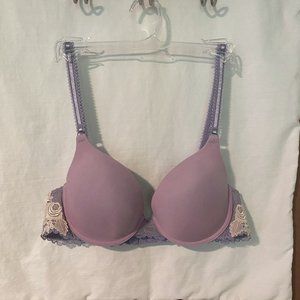 Wacoal Pink with Lilac Pushup Lace Bra - Size 34B